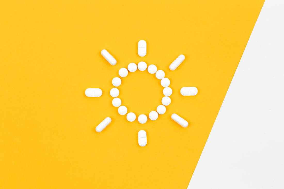 Vitamin D3 supplement tablets.