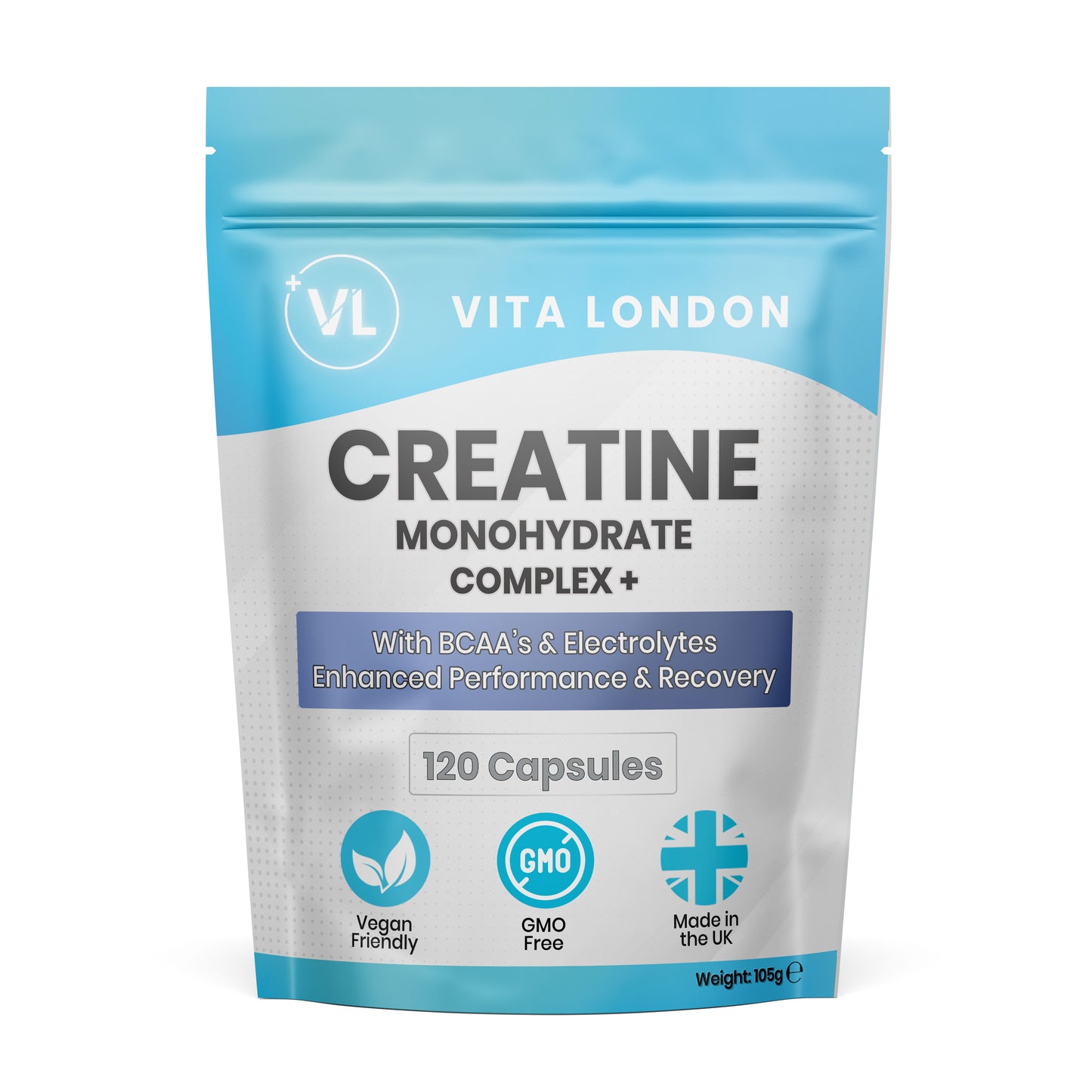 Creatine Complex Capsules – 2000mg Creatine Monohydrate with BCAAs & Electrolytes