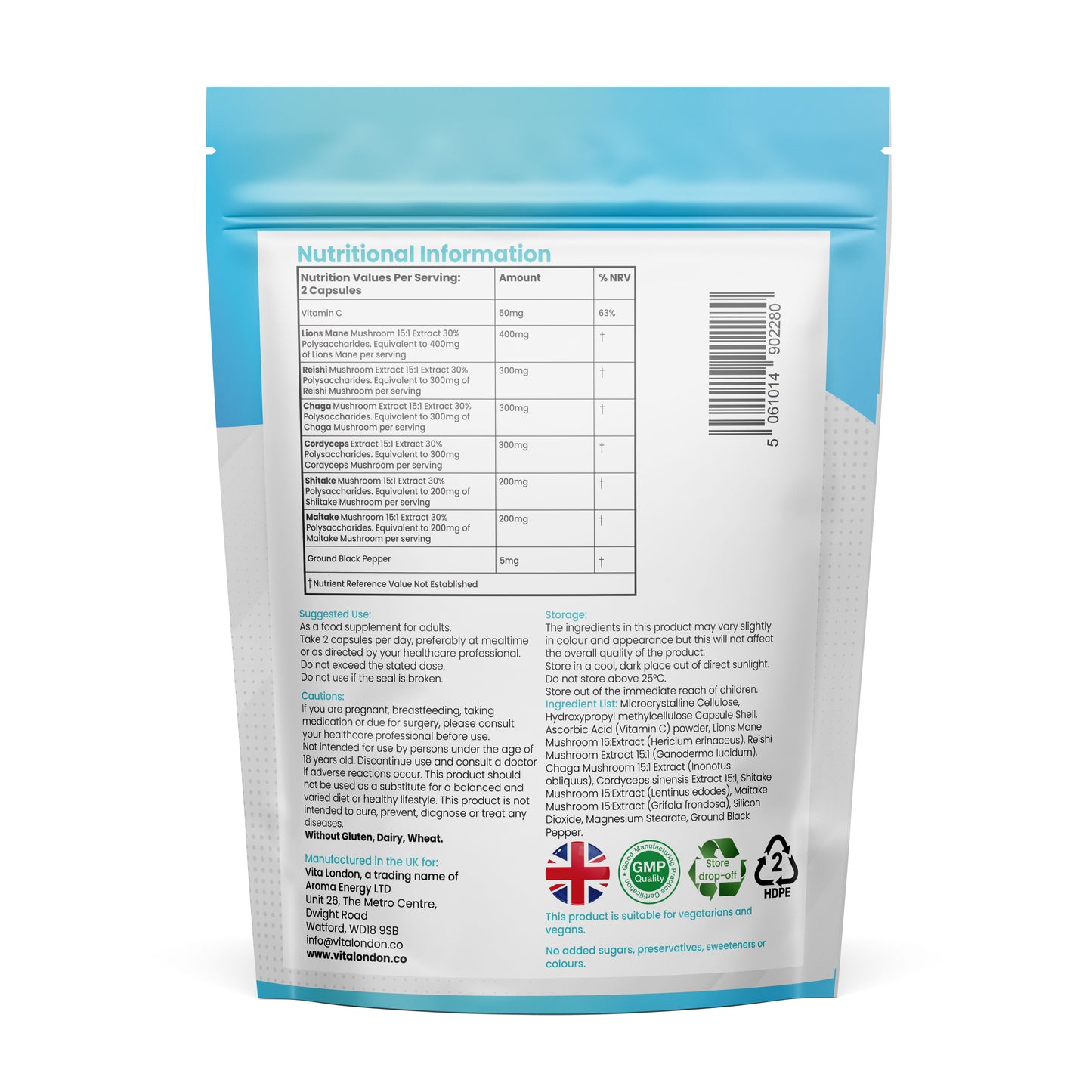 Advanced Mushroom Complex – 6 in 1 Superblend