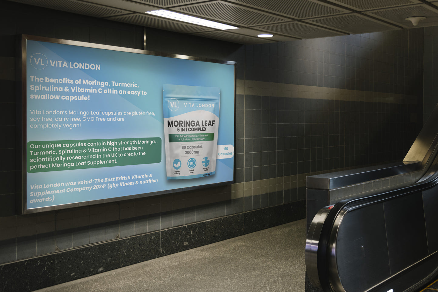 Premium Moringa Leaf Superfood Blend | 2000mg per Serving | Enhanced with Turmeric, Spirulina & Vitamin C