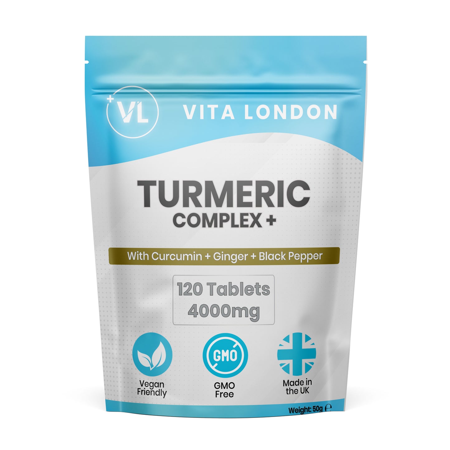 Turmeric, Ginger & Black Pepper Tablets | 4000mg Per Serving | Tablets