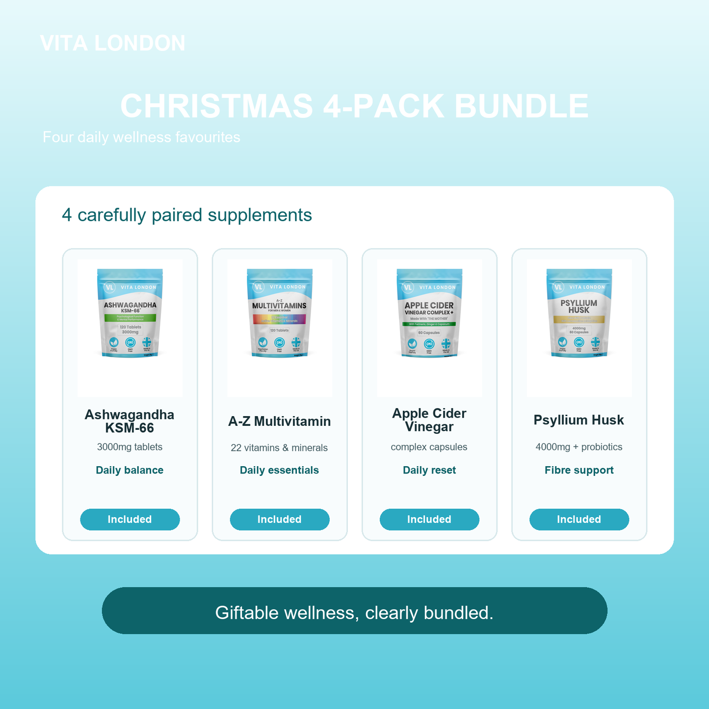Vita London Christmas 4-Pack Bundle included products image