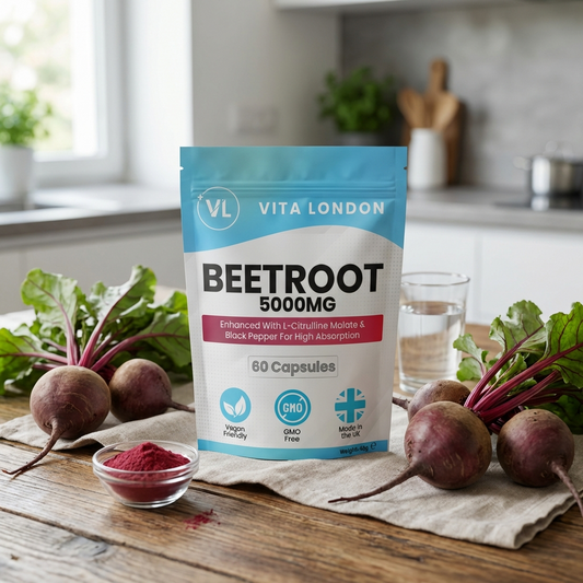 Beetroot Capsules: Nitric Oxide, Blood Flow Support, Workout Timing + Safe Use (Simple UK Guide)