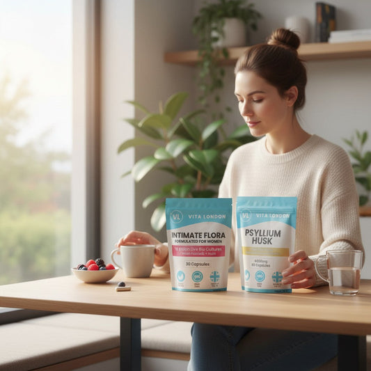 Psyllium Husk + Probiotics (UK): Fibre for Regularity, Bloat & Daily Wellness