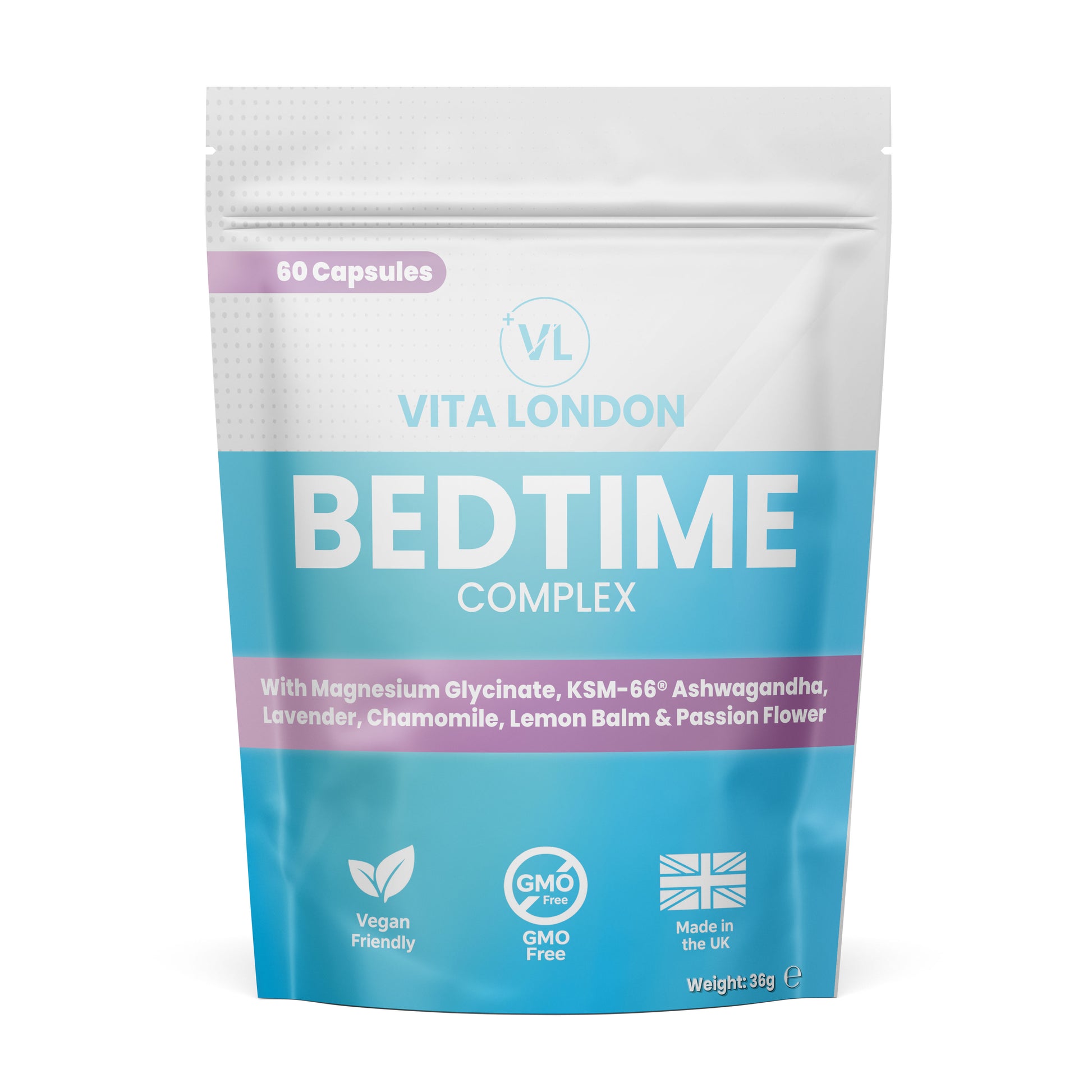 Vita London Bedtime Complex supplement product packaging image