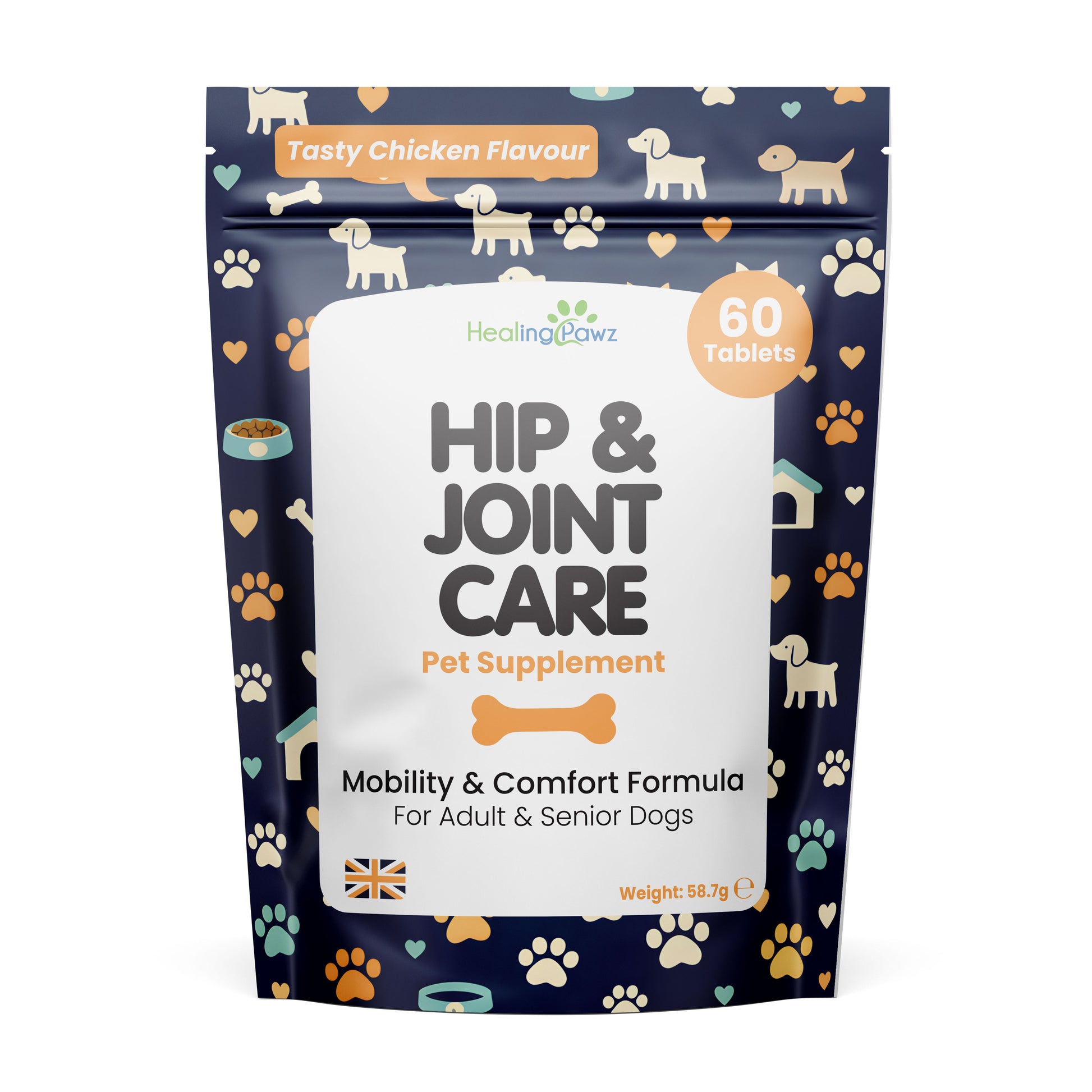 Vita London Healing Pawz Hip & Joint Care Dog Supplement product packaging image