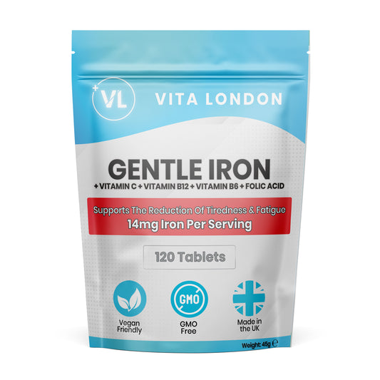 Gentle Iron + Energy Support Tablets | Enhanced Formula with Vitamins C, B6, B12 & Folic Acid