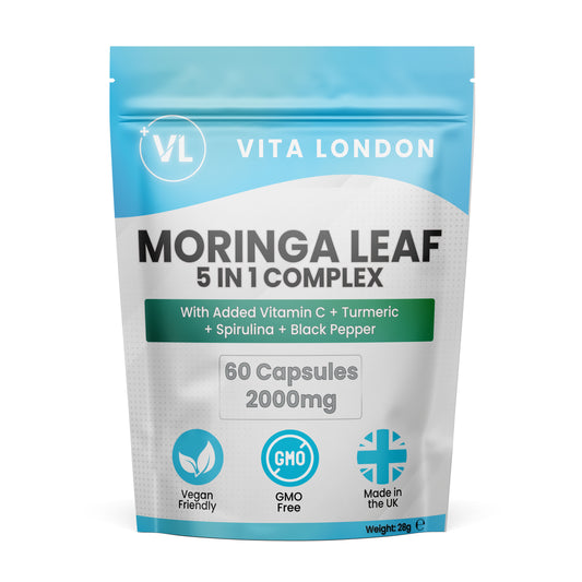 Premium Moringa Leaf Superfood Blend | 2000mg per Serving | Enhanced with Turmeric, Spirulina & Vitamin C