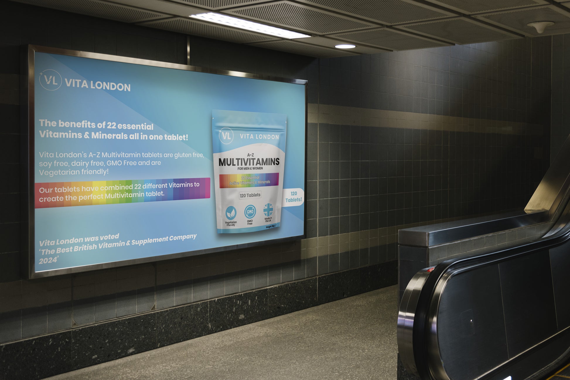 a to z multivitamins advertisement image on the tube subway