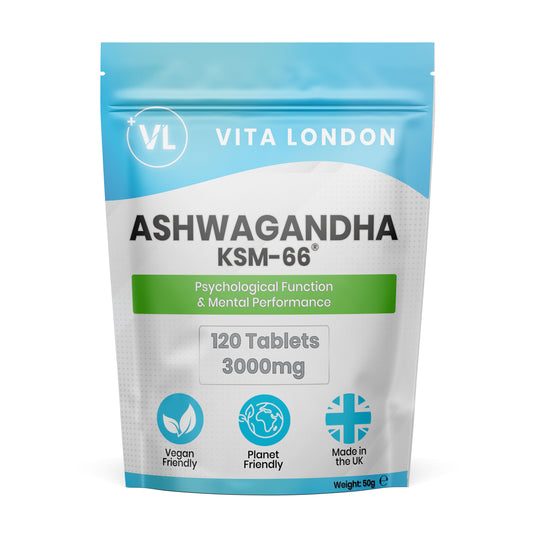 Ashwagandha KSM-66 Organic Tablets | High Quality & Strength | 3000mg Per Serving