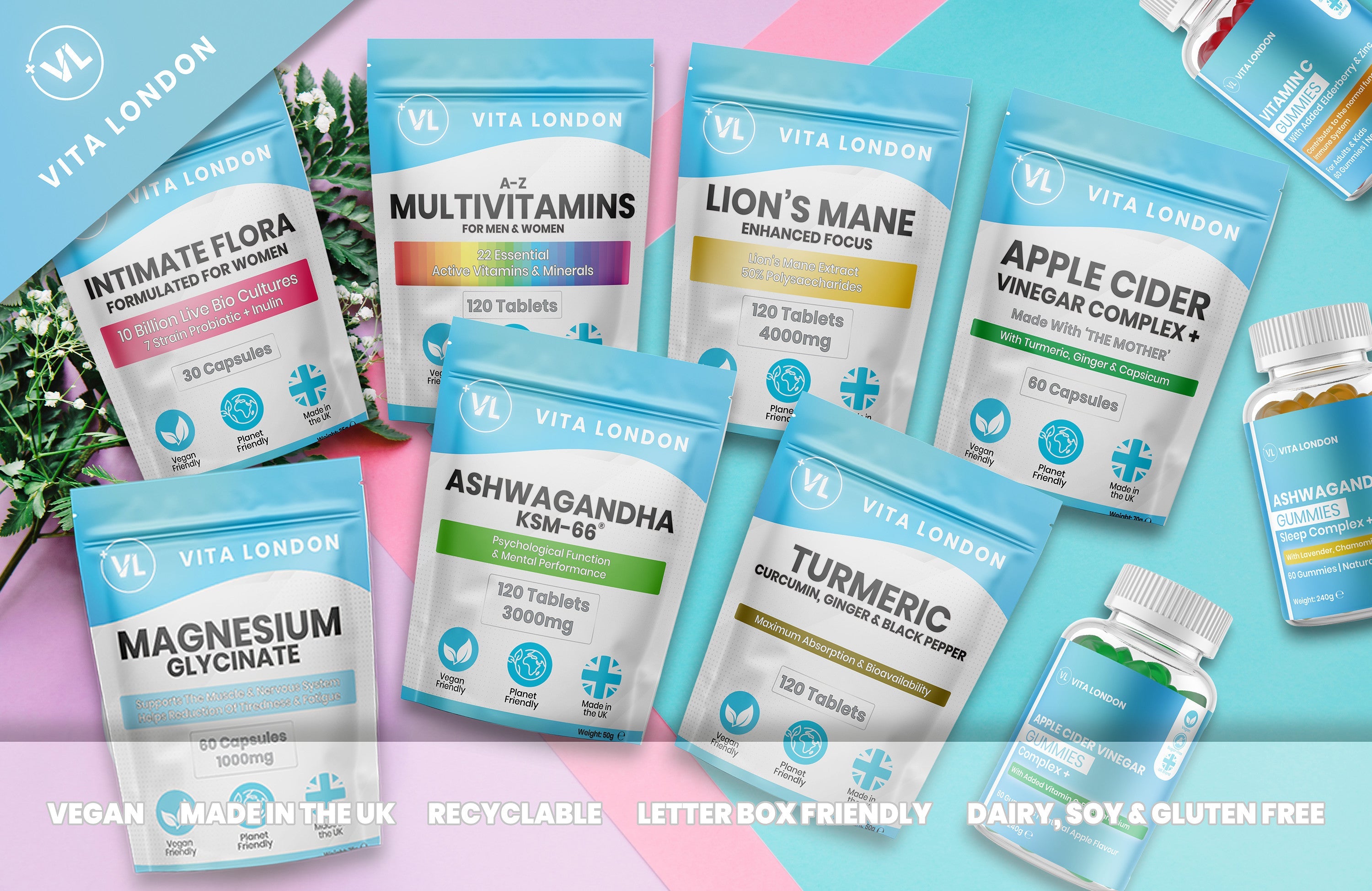 VITA LONDON vitamins and supplements main collection