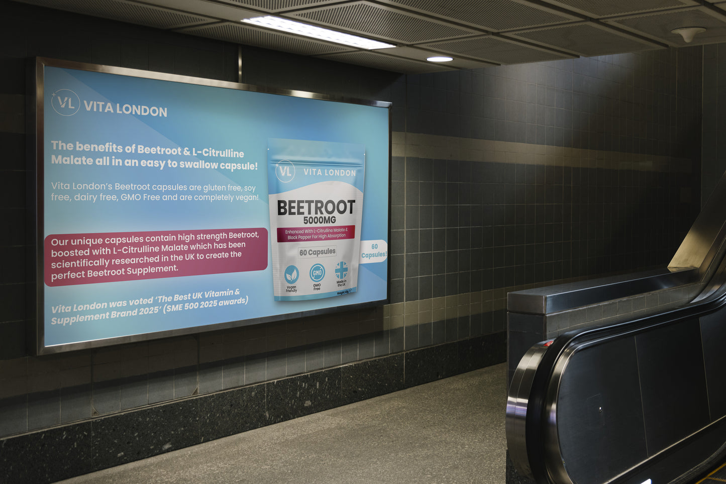 Beetroot 5000mg Capsules (with L-Citrulline Malate + Black Pepper) – 60 Vegan Capsules