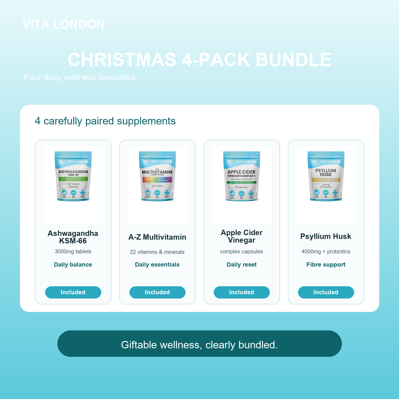 Vita London Christmas 4-Pack Bundle included products image
