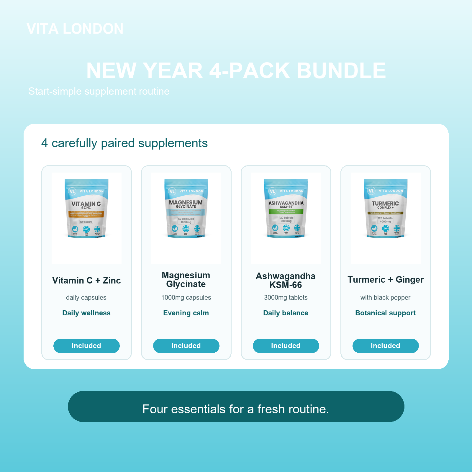 Vita London New Year 4-Pack Bundle included products image