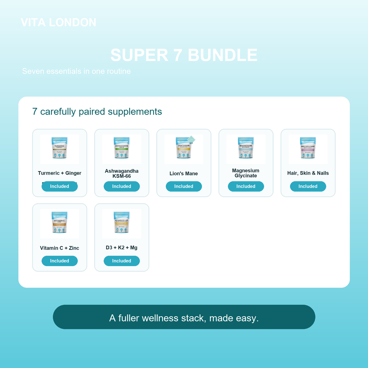 Vita London Super 7 Bundle included products image